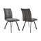 Armen Living Rylee Dining Room Accent Chair in Charcoal Fabric and Black Finish, PK2 LCRYSICHA - alternate 1